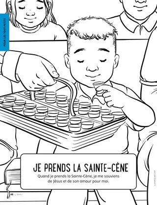 Garçon prenant la Sainte-Cène