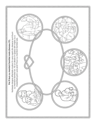 pagină cu activități: Pot fi bun cu familia mea