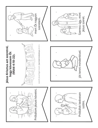 tevékenységi oldal: Én Jézust fogom követni