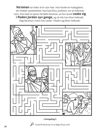 Elisha and Naaman coloring page