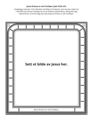 Aktivitetsside for Primær: Jesus Kristus er min Forløser