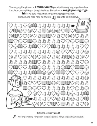 Emma Smith Gathered Hymns coloring page