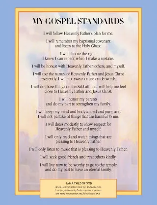 My Gospel Standards poster