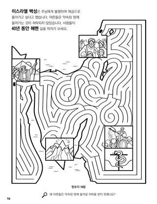 Forty Years in the Wilderness coloring page