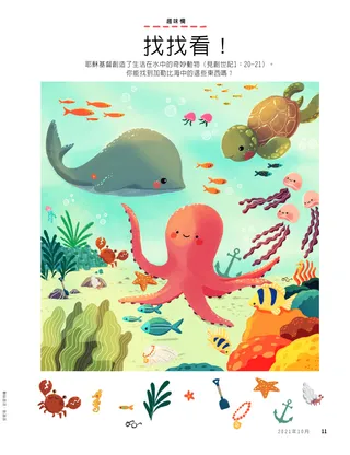 有八爪魚和魚的海洋景象