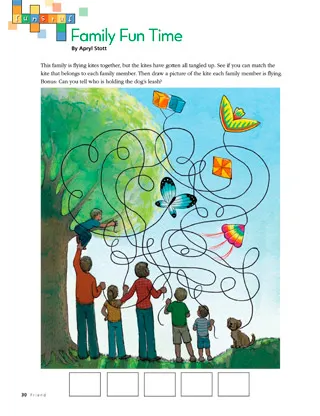 flying kites matching activity