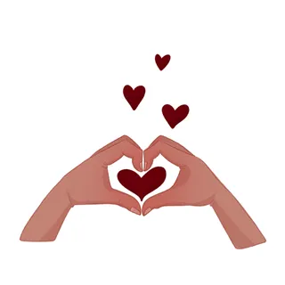 hands in heart shape