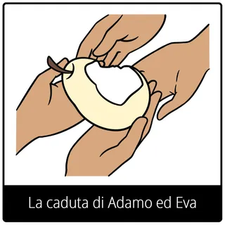 simbolo del Vangelo “La caduta di Adamo ed Eva”