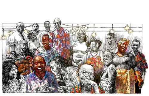 illustration of people from Mozambique
