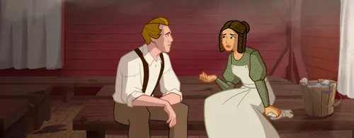 Emma talking to Joseph.