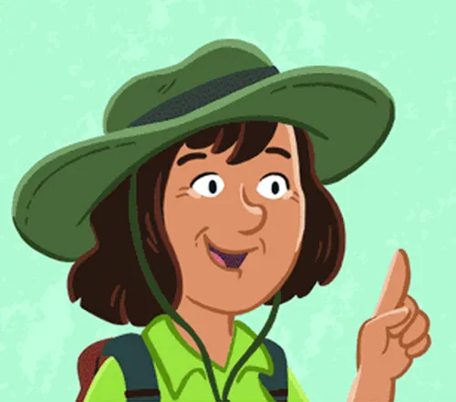 Hiking guide talking