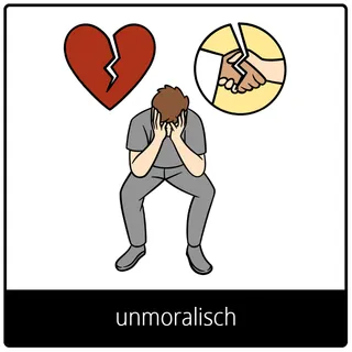 Symbol für Evangeliumsbegriff: unmoralisch