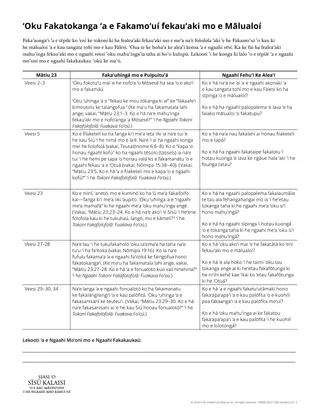 Laʻi Pepa Tufa ʻo e ʻOku Fakatokanga ʻa e Fakamoʻuí fekauʻaki mo e Mālualoí