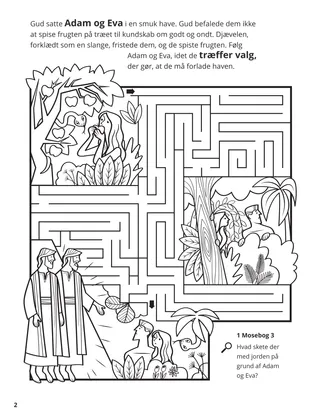 Adam and Eve coloring page