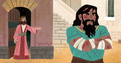 Naaman listening to servant