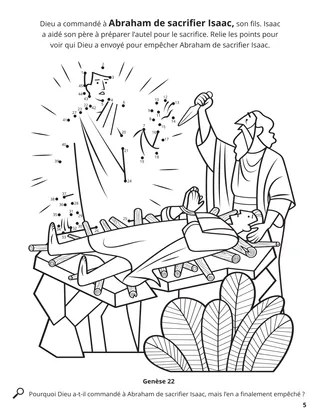 Abraham and Isaac coloring page