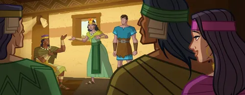 Abish watching Ammon teach