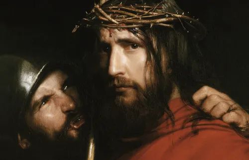 soldier mocking Christ