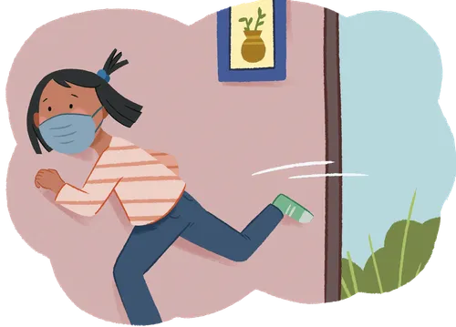 Beatrice running back into house