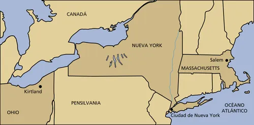 mapa del este de los Estados Unidos