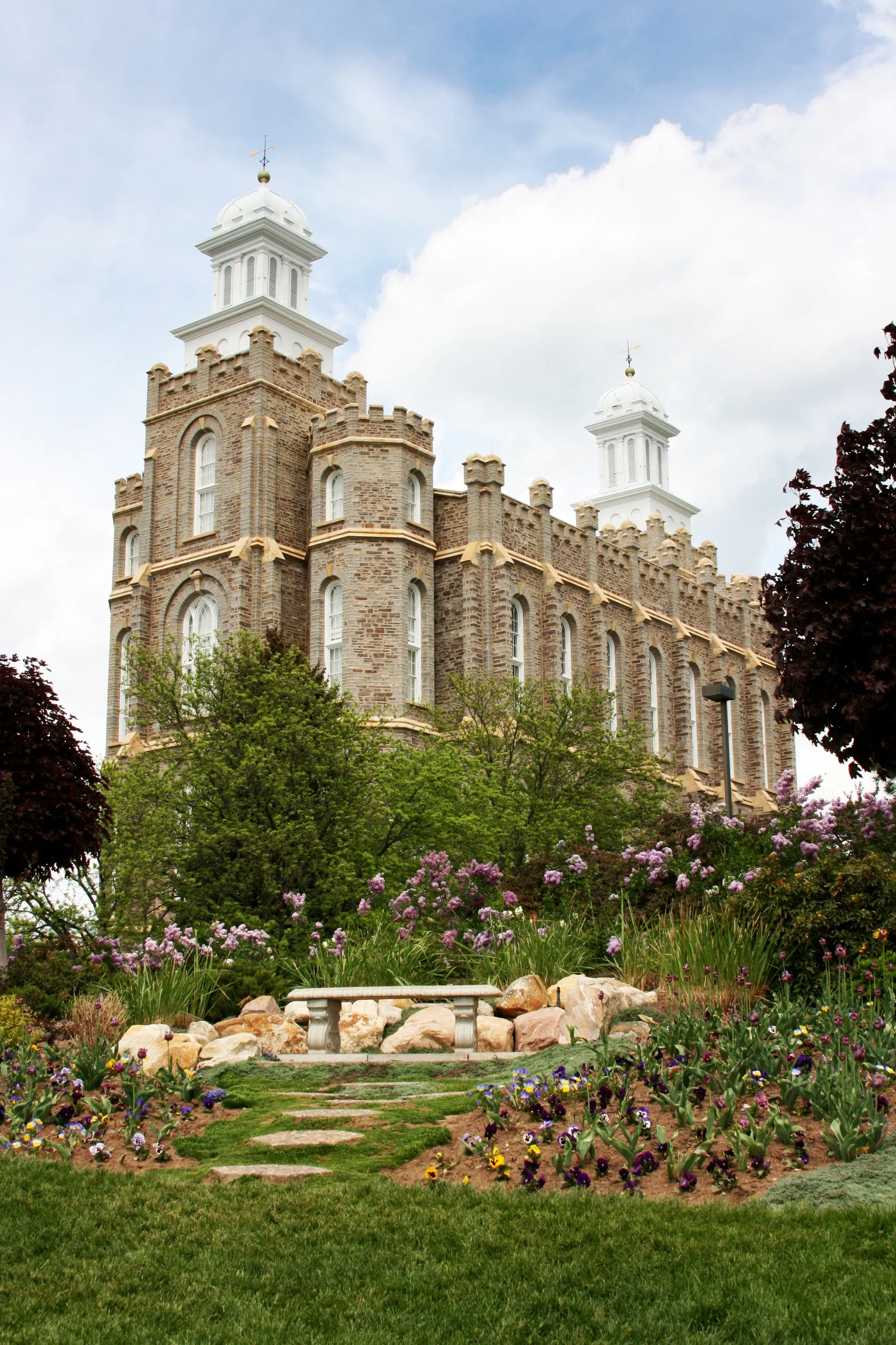 The Logan Utah Temple, including scenery.