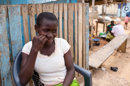 a young woman in Ghana