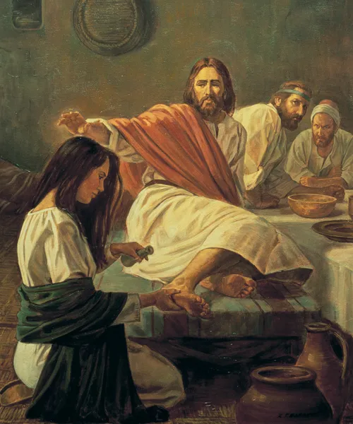 Mary anointing the Savior’s feet