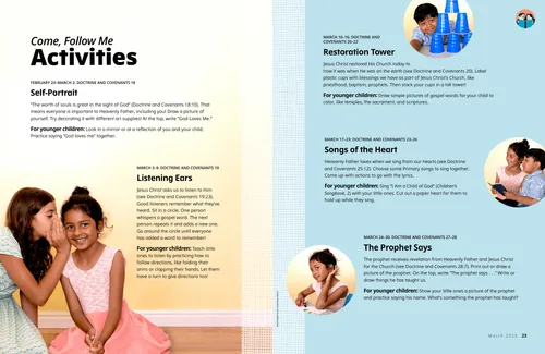 Page PDF of a girl listening with a hand to her ear