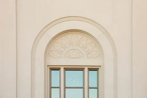 A detail shot of one of the Tucson Arizona Temple windows.