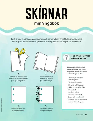 verkefni að búa til bók