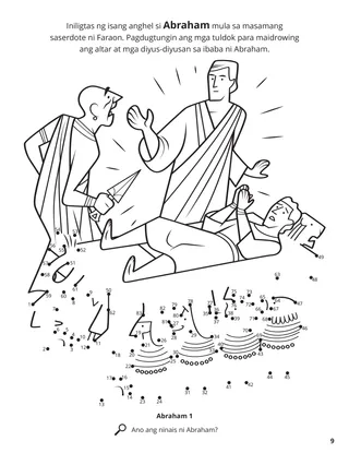 An Angel Saved Abraham coloring page