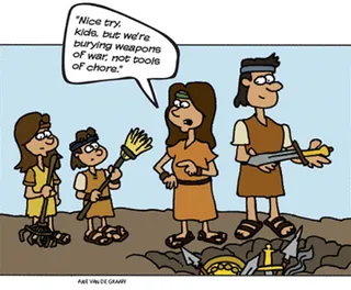 Lamanites burying weapons