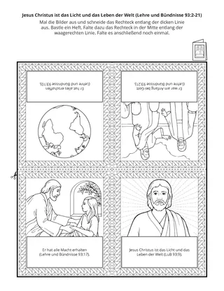 Seite mit der Aktivität: Jesus Christus ist das Licht und das Leben der Welt