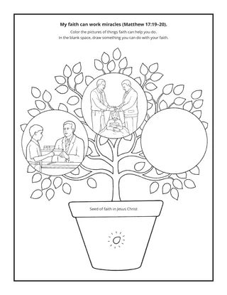 activity page: our faith can work miracles