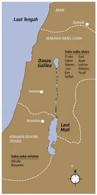 peta Israel dan Yehuda