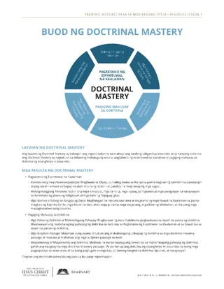 handout, Buod ng Doctrinal Mastery