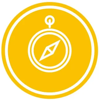 yellow compass icon