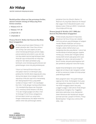 Living Water Handout