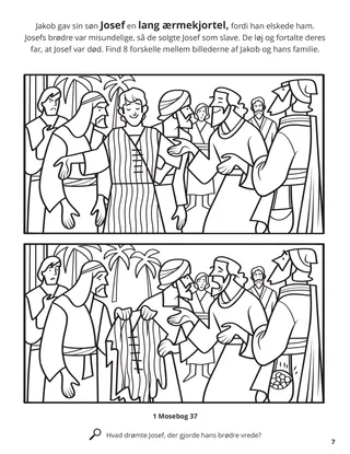 Joseph’s Coat of Many Colors coloring page