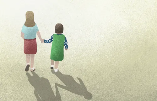 mother with daughter