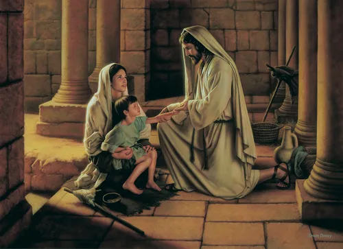 Jesus healing a boy