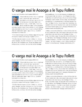 pepa e tufa atu, Aoaoga a Tupu Follet