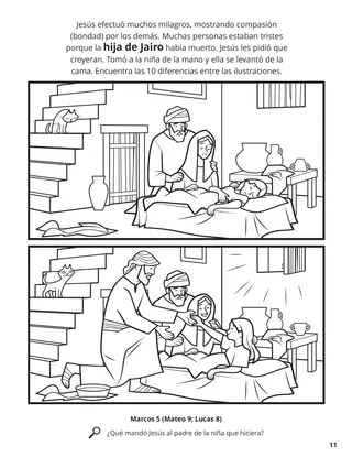 Jesus Raised Jairus’s Daughter from the Dead coloring page