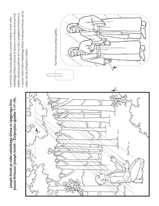 Stran z dejavnostjo: Joseph Smith je videl nebeškega Očeta in Jezusa Kristusa