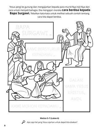 Sermon on the Mount coloring page