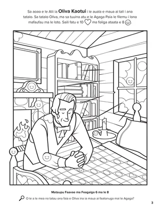 Oliver Received Answers from the Lord coloring page