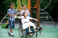 "My sister, Mayla, has cerebral palsy. She uses a wheelchair and sometimes needs help sitting up or getting around the house. I like to help her. After school my brother, Samuel, and I bring her outside the school to go home with our dad."