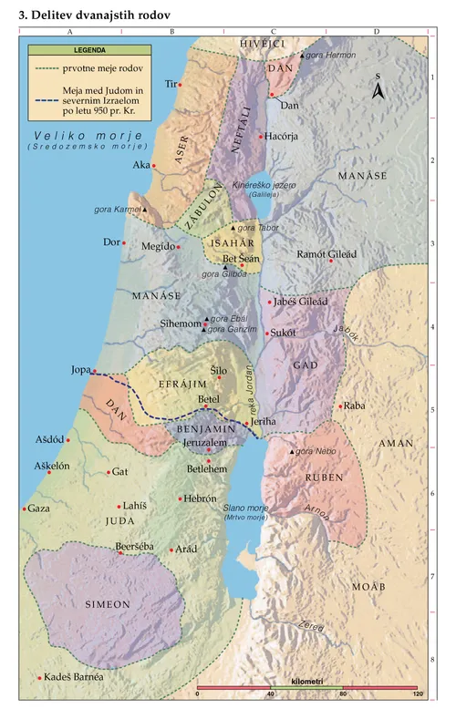 Zemljevid svetopisemskega kraja 3
