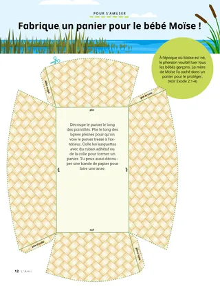 activity to cut out and make basket