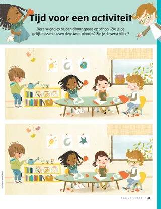 spot the difference activity with kids in preschool